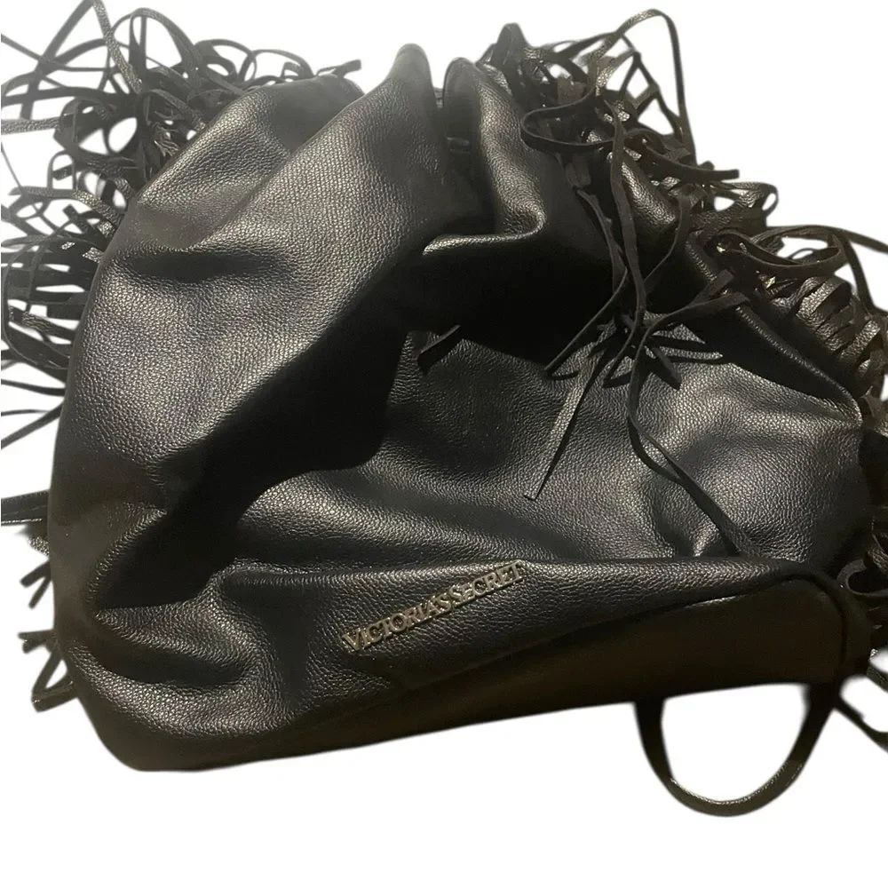Victoria's Secret Black Fringe Bag excellent condition